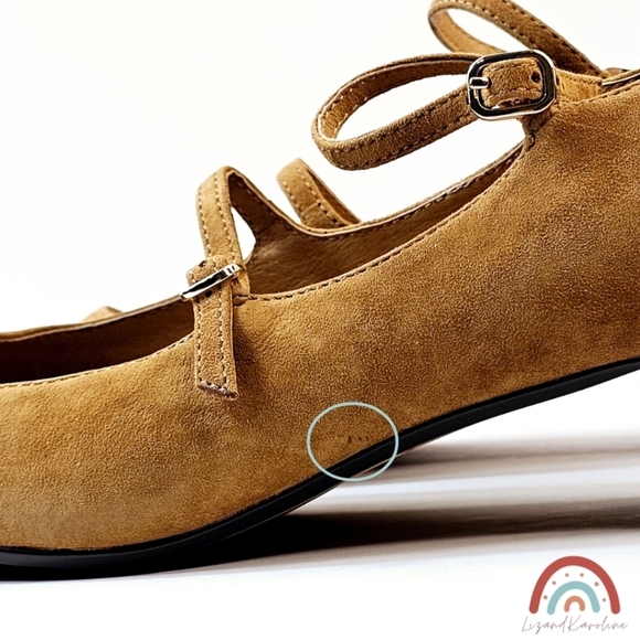 New! Madewell The Nettie Heeled Mary Jane in Glazed Walnut Leather Suede - Picture 11 of 16